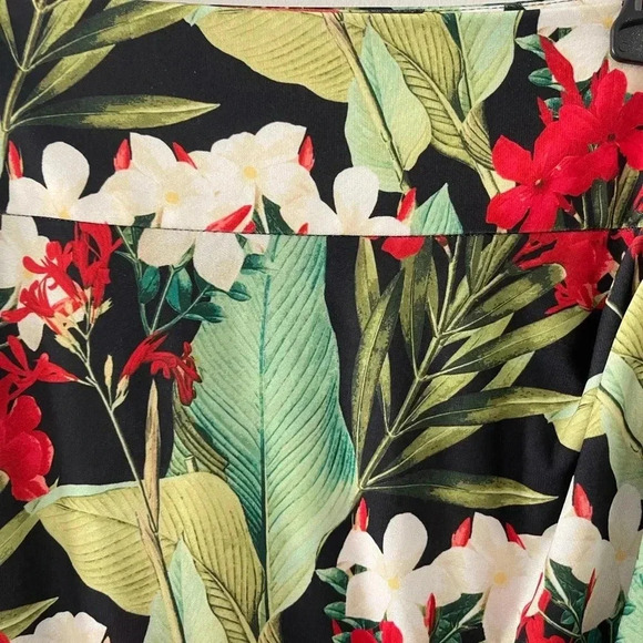 Boston Proper Floral Faux Wrap Skirt - Picture 4 of 7